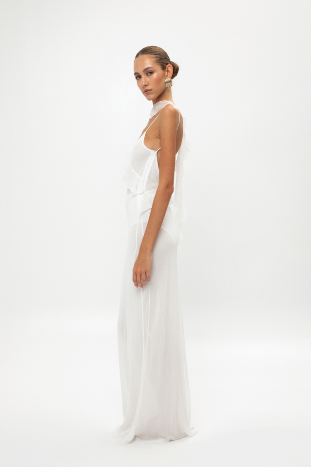 WHITE DRESS WITH STRAPS