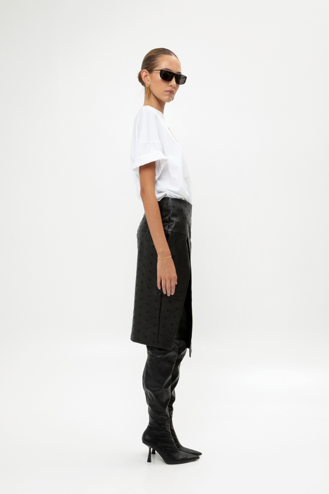 VK FAUX LEATHER SKIRT