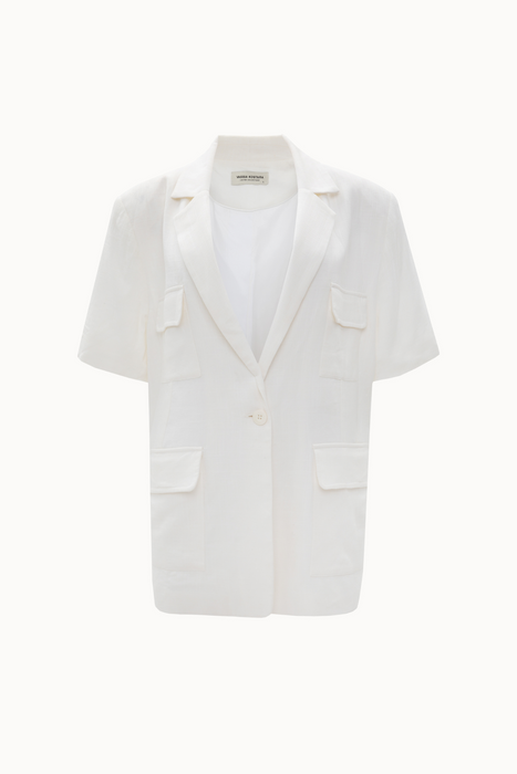 WHITE SHORT-SLEEVED BLAZER