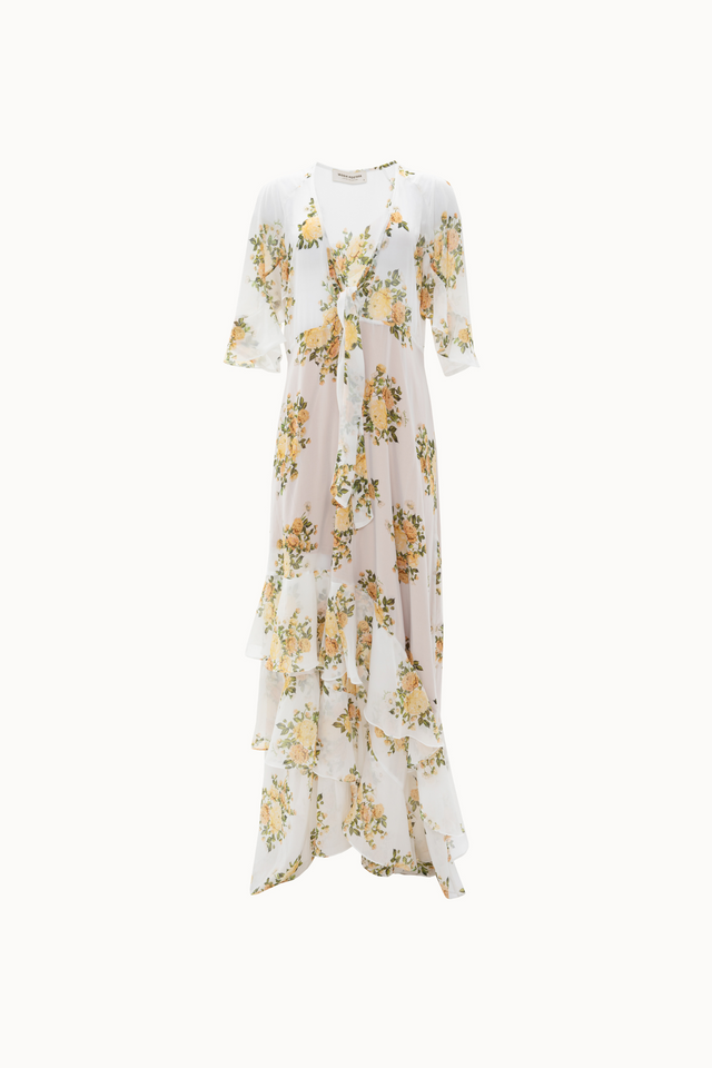 YELLOW FLOWER “JUNE” DRESS