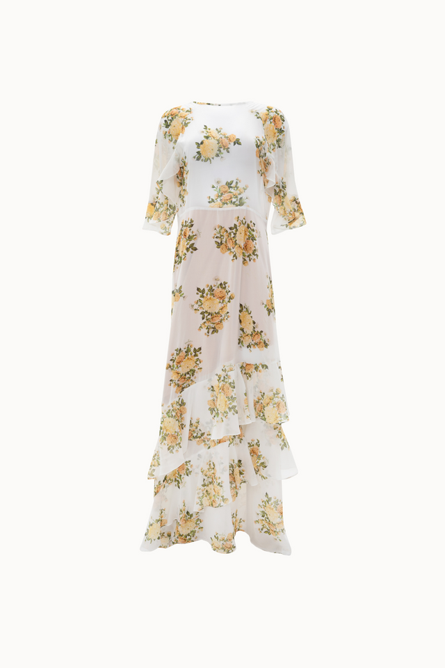 YELLOW FLOWER “JUNE” DRESS