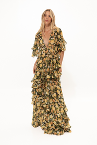 VASSIA’S DRESS IN A YELLOW PRINT