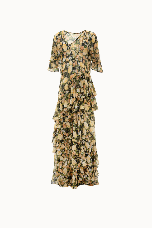 VASSIA’S DRESS IN A YELLOW PRINT