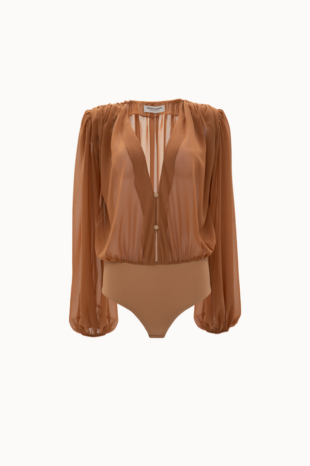 CARAMEL SHEER TOP