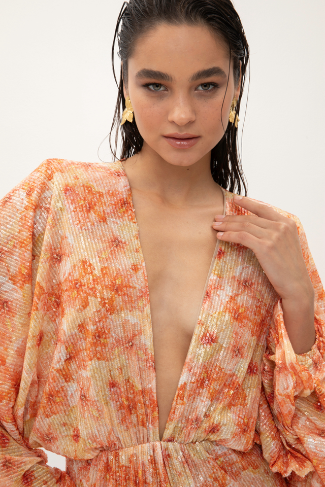 SUNSET BLOSSOM MAXI DRESS