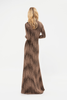 COPPER BROWN IGH-NECK GOWN