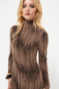 COPPER BROWN IGH-NECK GOWN