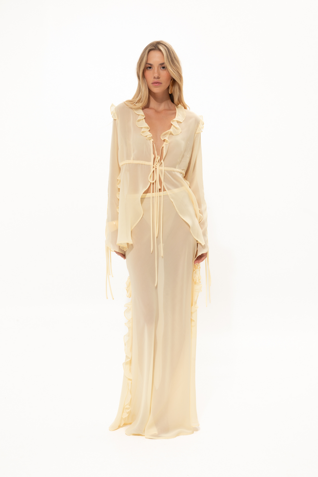 CHAMOMILE YELLOW SHEER SKIRT