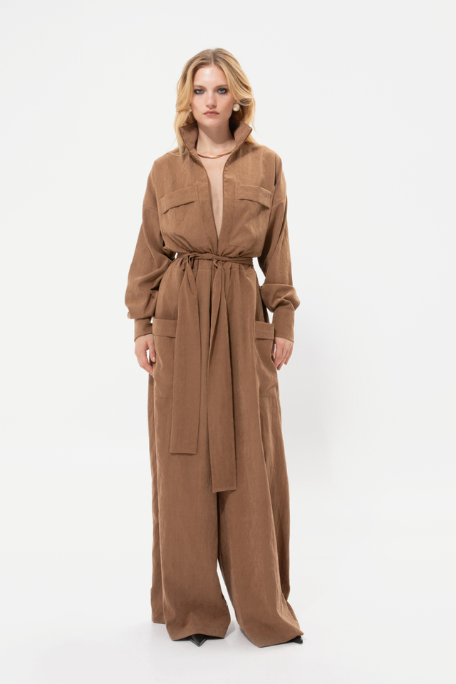 TAN PLAYSUIT