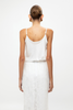 WHITE LACE-TRIMMED TANK TOP