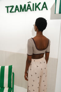 ROOTS CROP TOP |BROWN