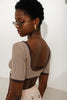 ROOTS CROP TOP |BROWN