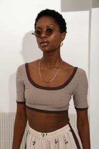 ROOTS CROP TOP |BROWN