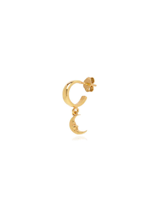 Moon Mini Hoops -single earring-