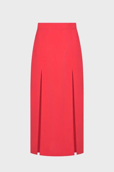 LAVA MIDI SKIRT RED
