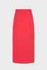 LAVA MIDI SKIRT RED