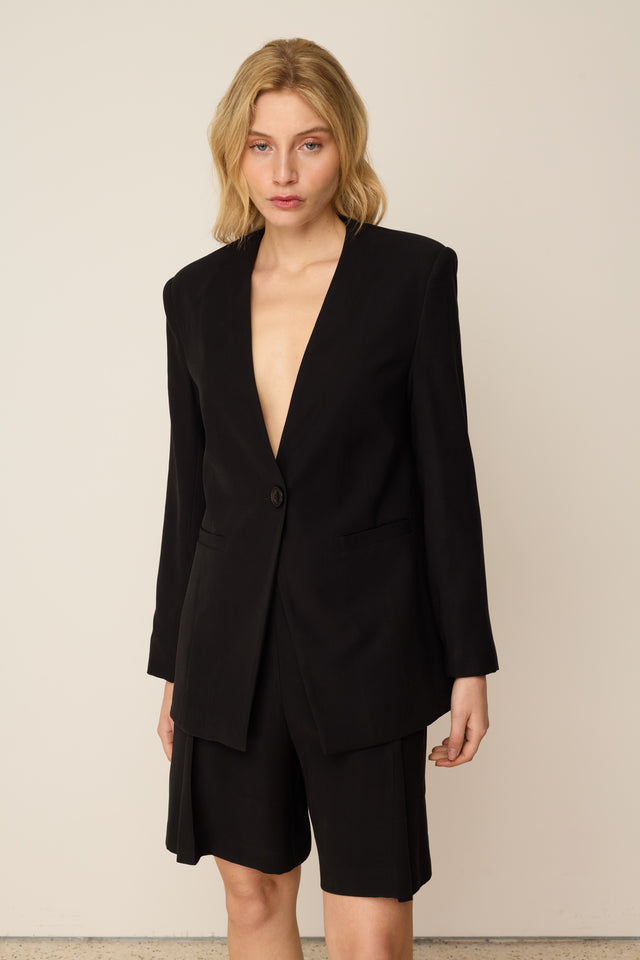 JACKET WITH BUTTON BLACK