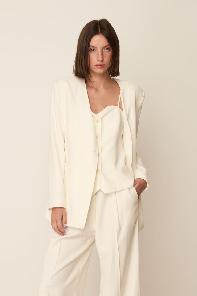 JACKET WITH BUTTON WHITE
