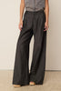 BLACK DENIM WIDE PANTS