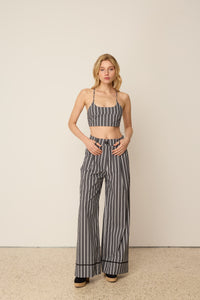 BLACK STRIPE PANTS