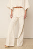 WHITE FLARED DENIM PANTS