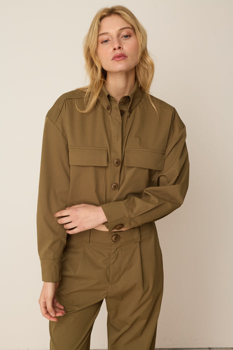 OVERSHIRT WITH POCKETS KHAKI