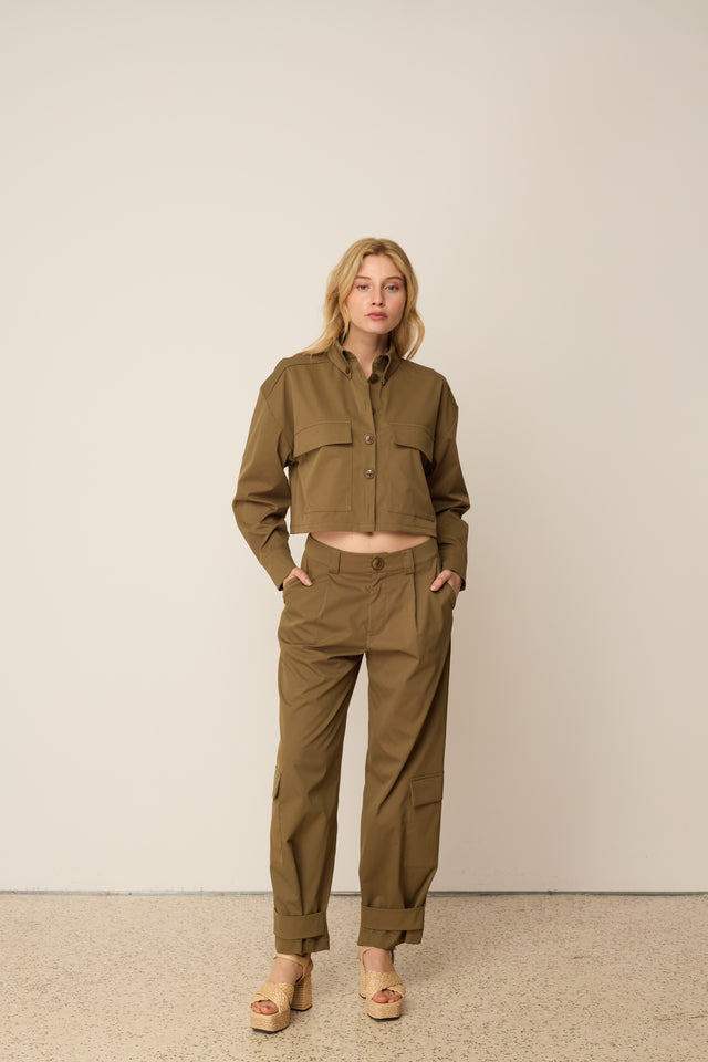 OVERSHIRT WITH POCKETS KHAKI