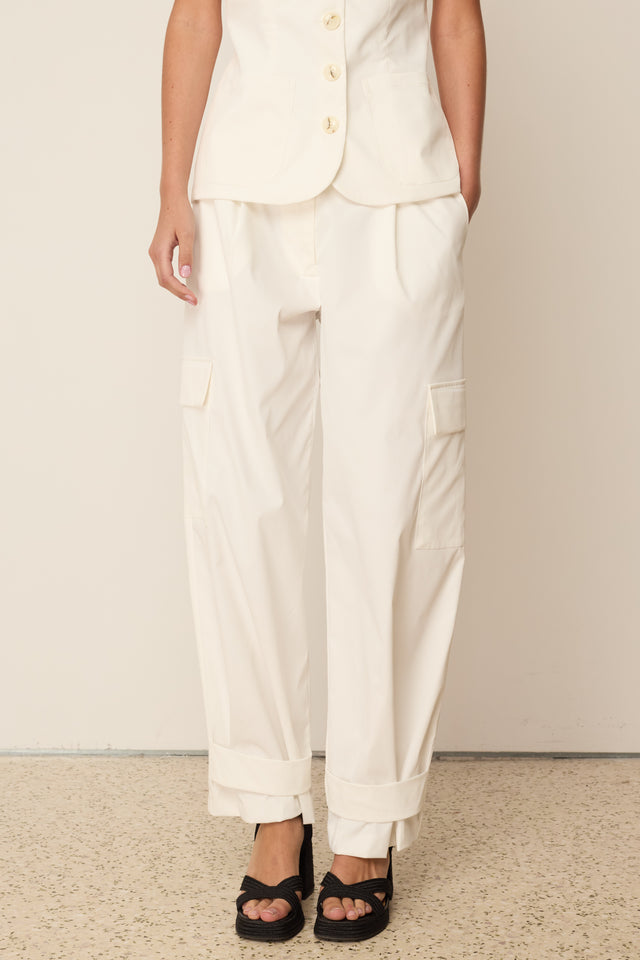 CARGO PANTS WHITE