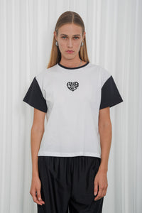 STONE HEART TEE |BLACK