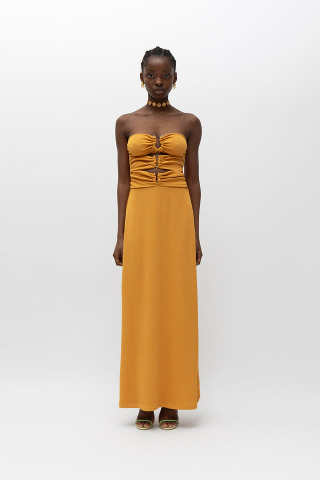 JACINTA MUSTARD DRESS