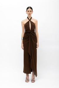 CANELA BROWN DRESS