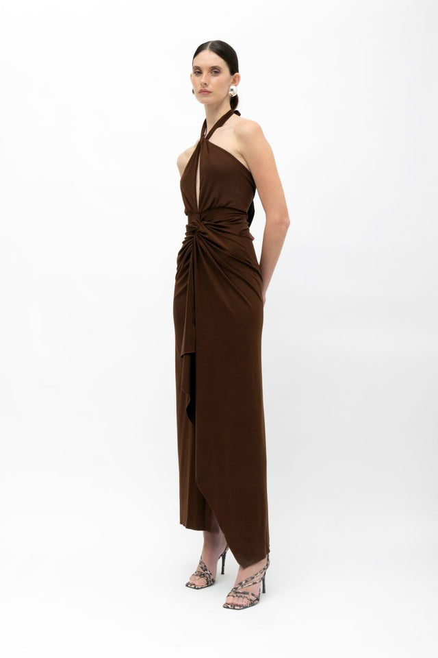 CANELA BROWN DRESS