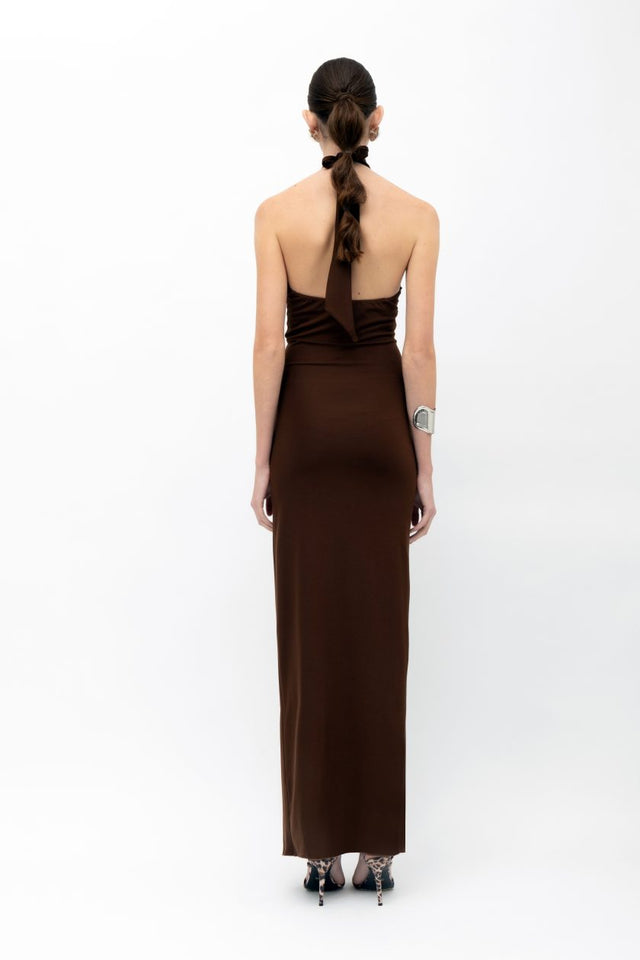 CANELA BROWN DRESS