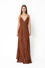 PLEATED DRESS BRONZE