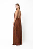 PLEATED DRESS BRONZE