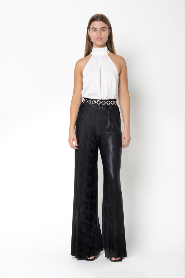 PLEATED TROUSERS BLACK