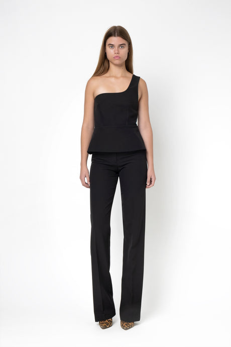 STRAIGHT FITTED PANTS BLACK