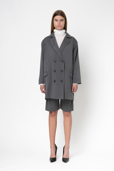 BACKSLIT BLAZER GREY