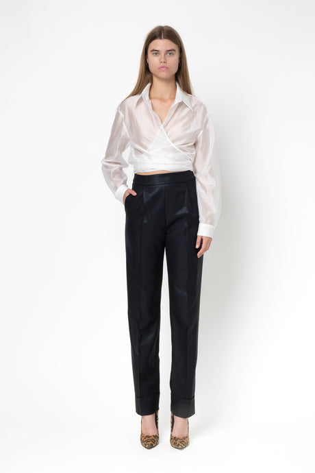 METALLIC PANTS BLACK