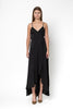 WRAP LONG DRESS BLACK