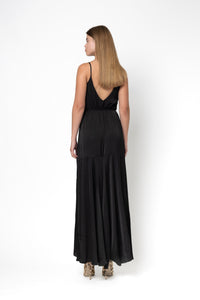 WRAP LONG DRESS BLACK