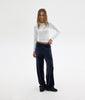 POLY VELVET PANTS BLUE