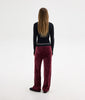 POLY VELVET PANTS AUBERGINE