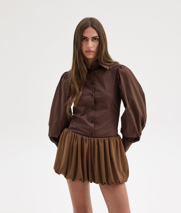 CHRISTINA SHIRT BROWN