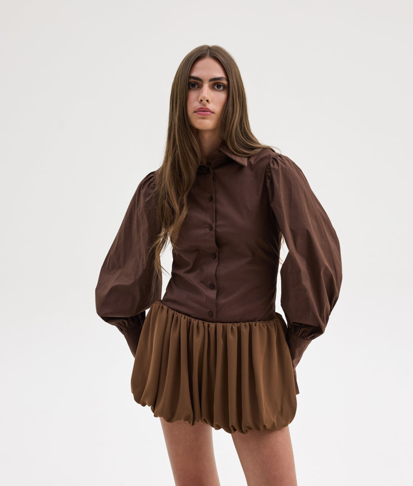 CHRISTINA SHIRT BROWN