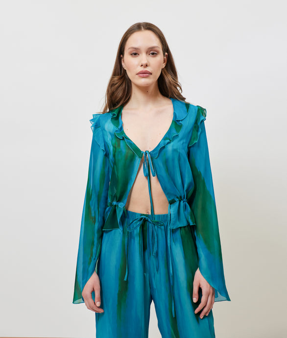 VALENTINA TOP AQUA GREEN