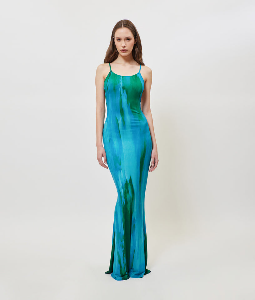 VERONICA DRESS AQUA GREEN