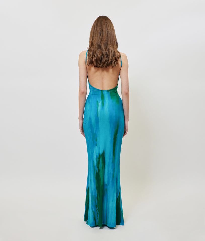 VERONICA DRESS AQUA GREEN