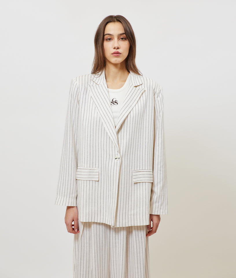 JOSEFINE BLAZER OFF WHITE STRIPES