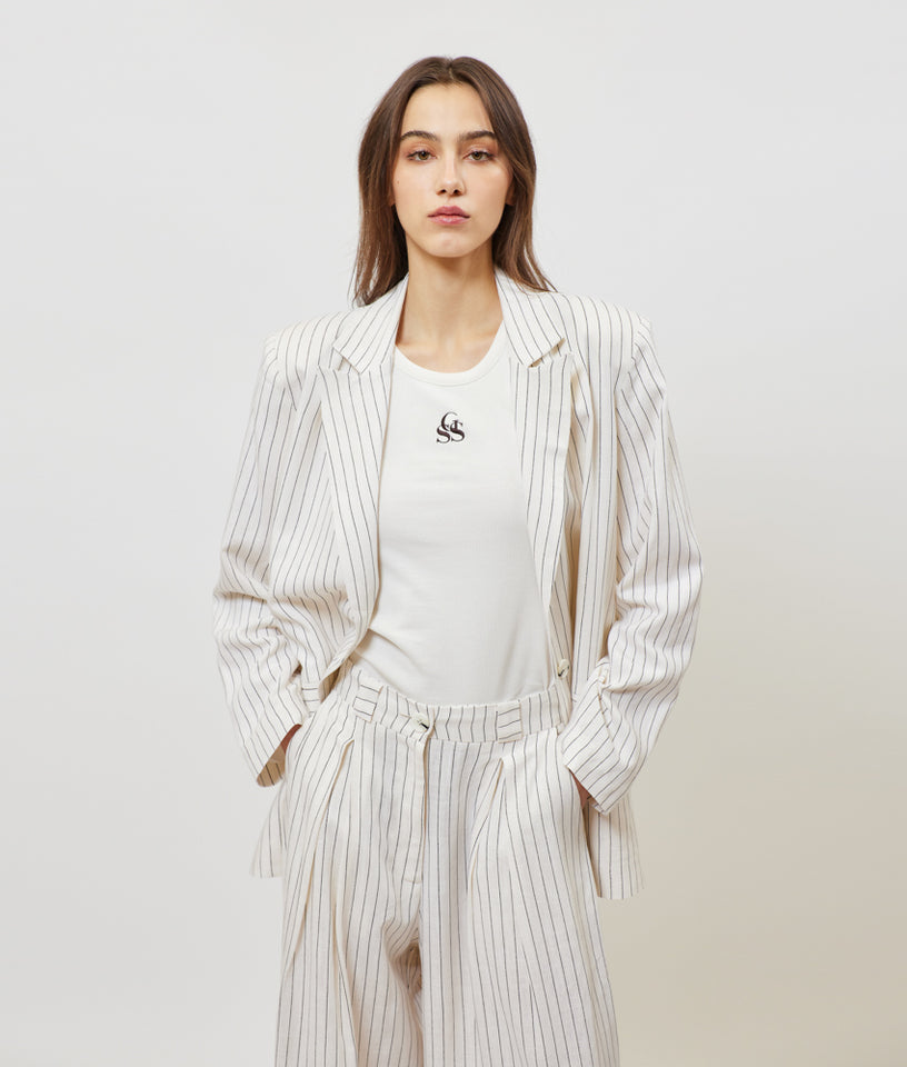 JOSEFINE BLAZER OFF WHITE STRIPES